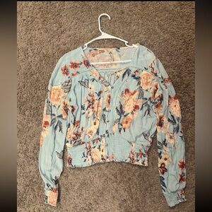 Floral Long Sleeve Women's Top